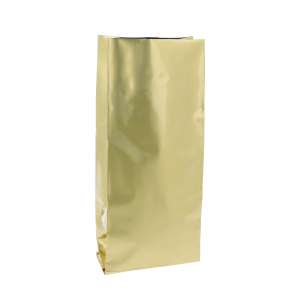 Torebka fałda boczna - gusset - 100g - złota - 100 szt [4257]
