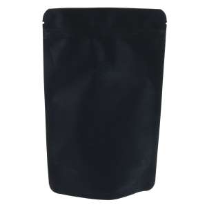 Doypack 100% recykling czarny ( Black ) 100g + wentyl - opakowanie 100 szt + struna