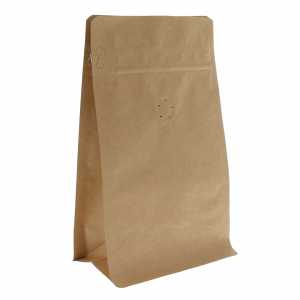 Torebka Flat Bottom 250g + wentyl - Kraft - 100 szt.