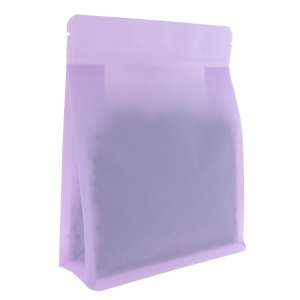Torebka Flat Bottom Recykling 250g - Lawendowa (Lavender) - 100 szt.