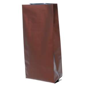 Torebka fałda boczna - gusset - 100g - brązowa - 100 szt [8247]