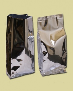 Torebka fałda boczna - gusset - 100g - srebrna metalizowana - 100 szt [4265]