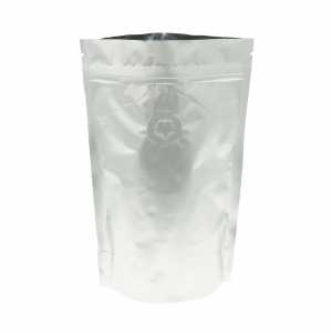 Doypack srebrny z wentylem 100g - opakowanie 100 szt.
